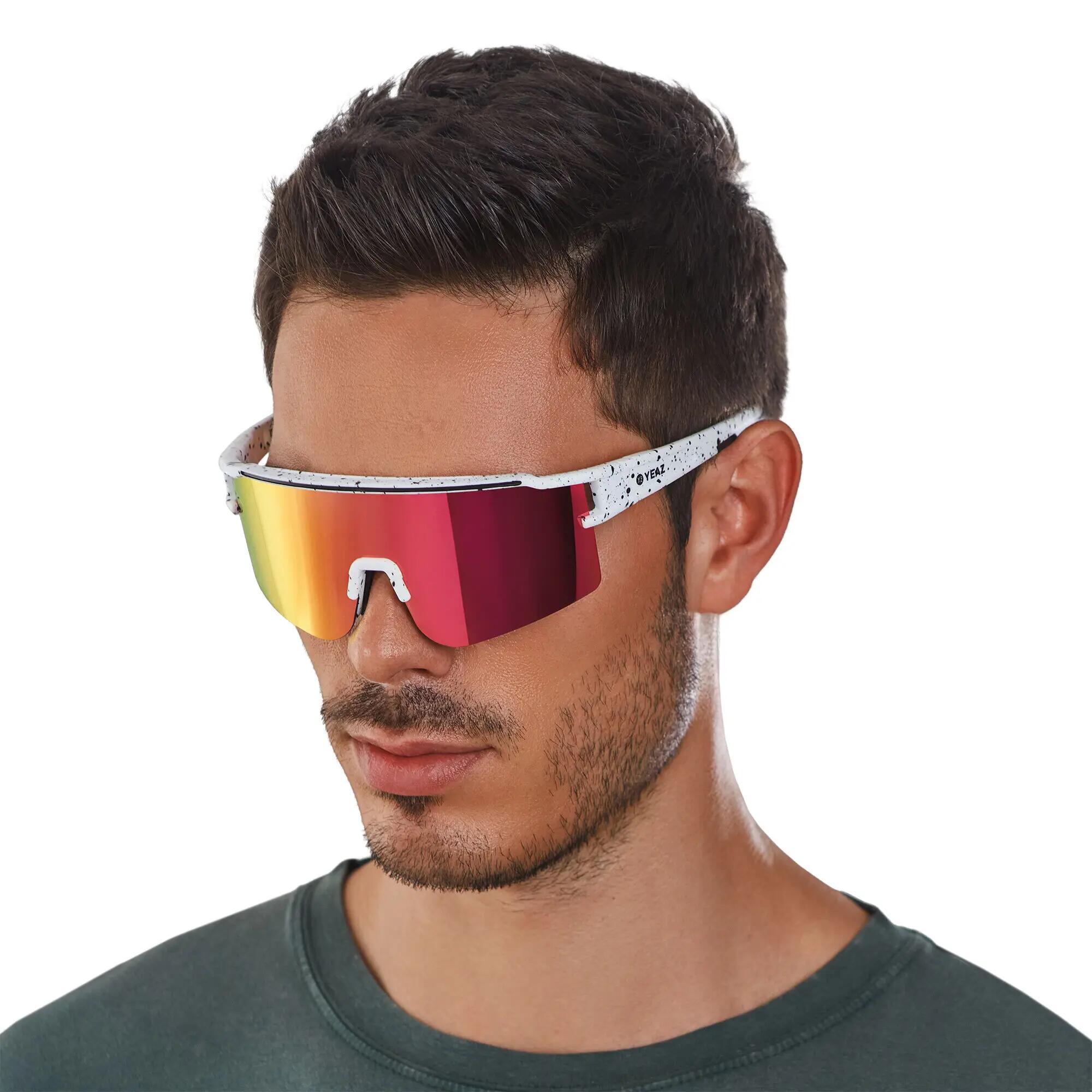 YEAZ Occhiali da sole sportivi Bianco/Blu SUNTHRILL Set 4/9