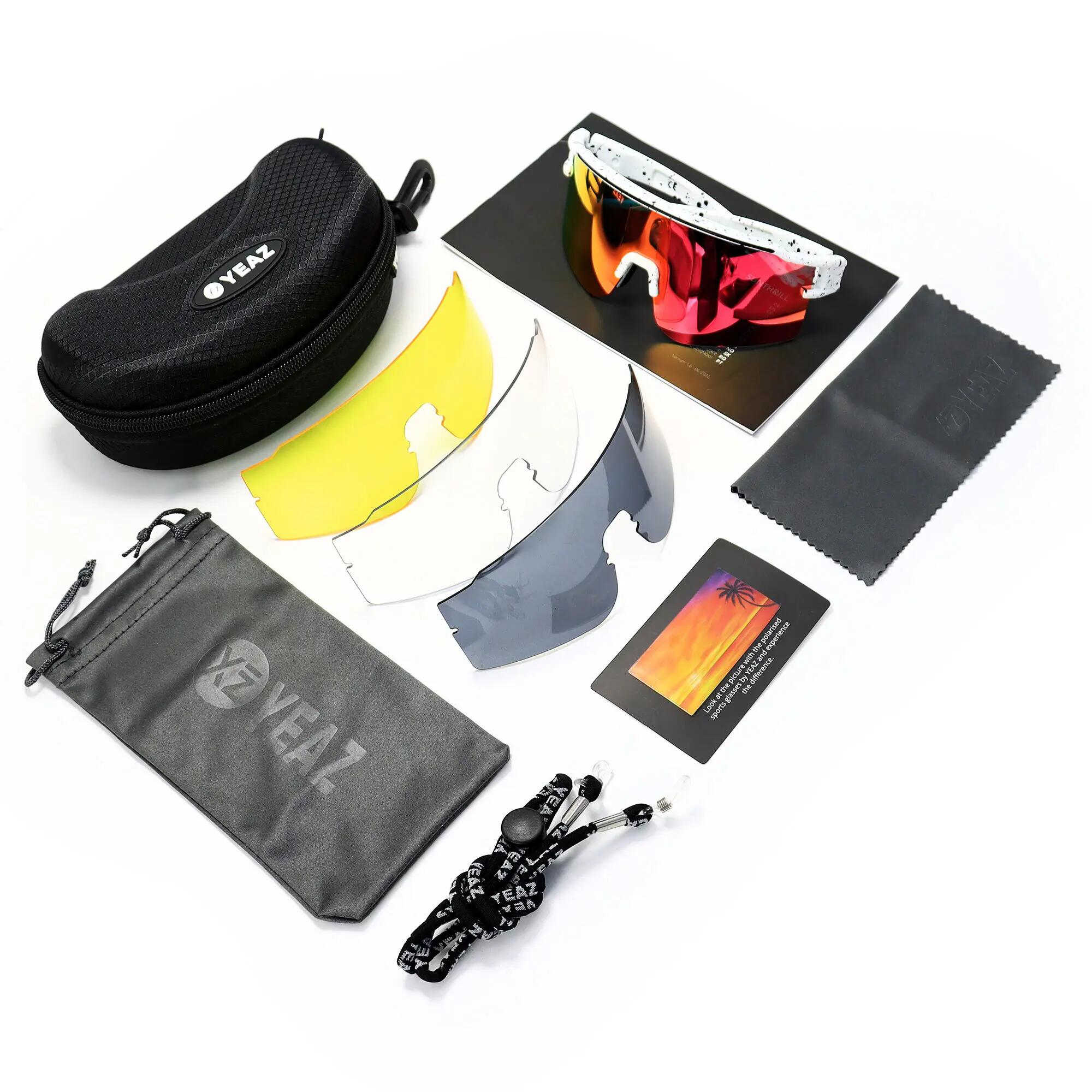 YEAZ Occhiali da sole sportivi Bianco/Blu SUNTHRILL Set 3/9