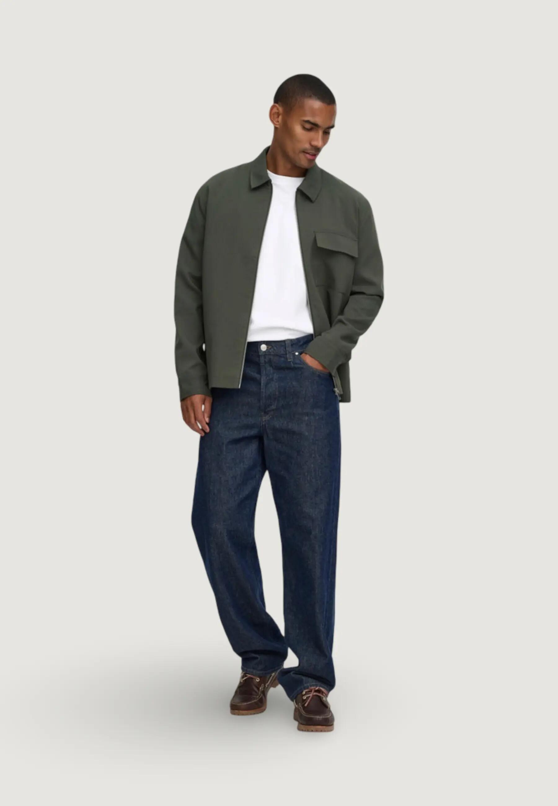 Jas Onswill Reg 0292 Zip Overshirt Frml Noos HEREN Olijfgroen 4/5