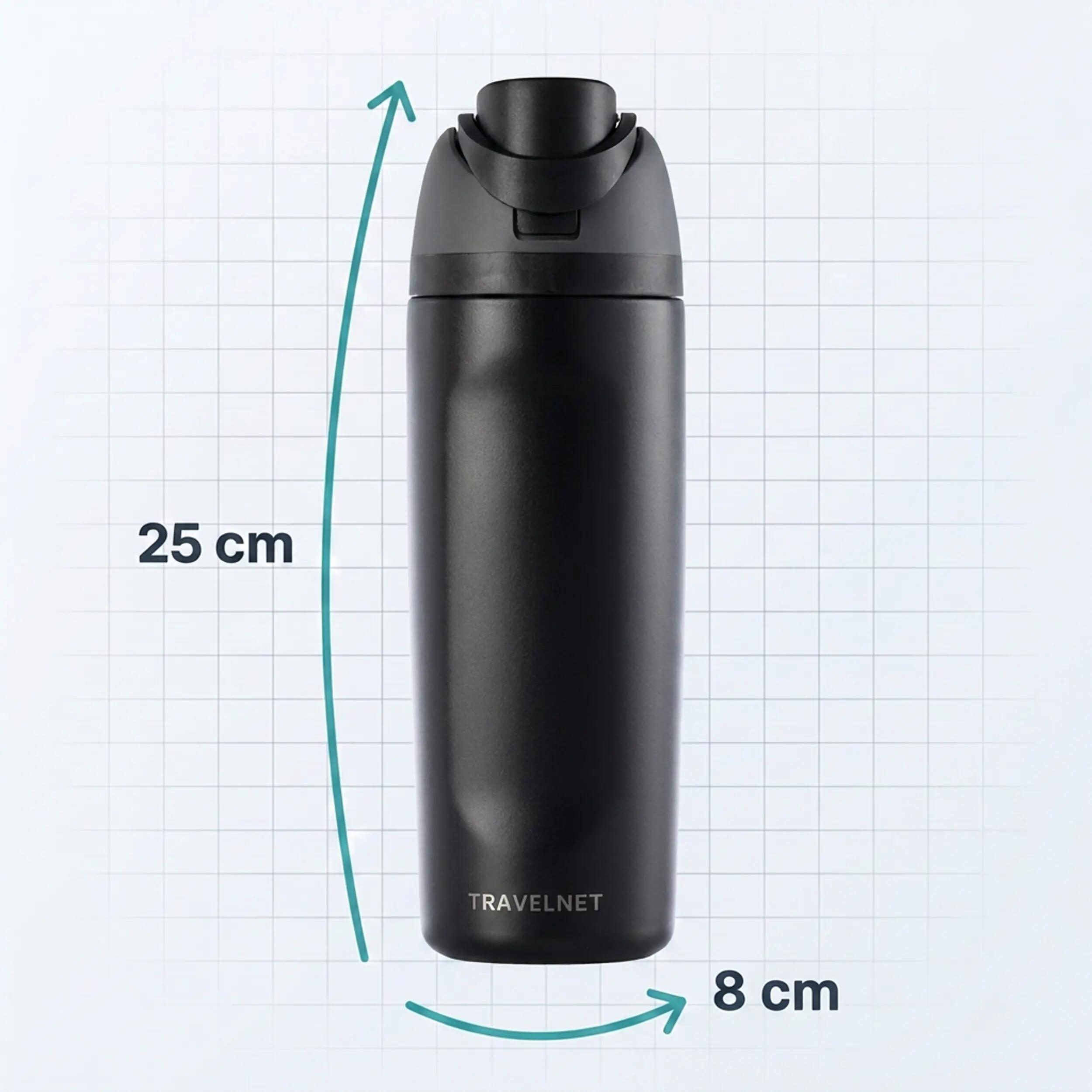 Travelnet Thermoflasche 550 ml – Doppelwandiger Edelstahl 5/7