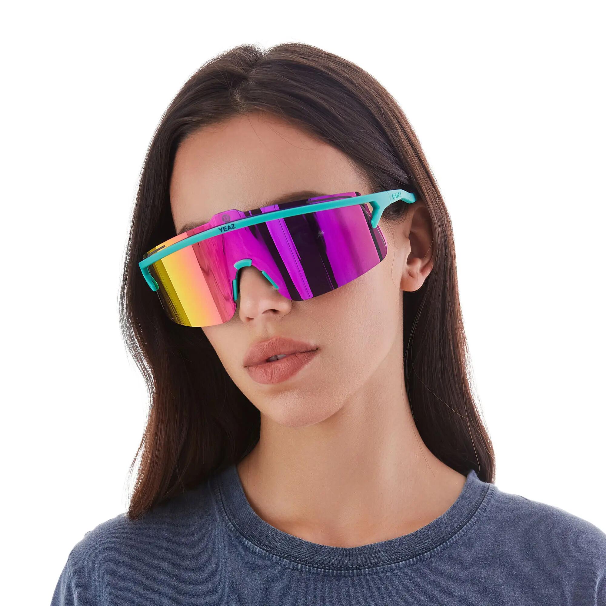YEAZ Occhiali da sole sportivi nero/oro rosa SUNSHADE 3/6