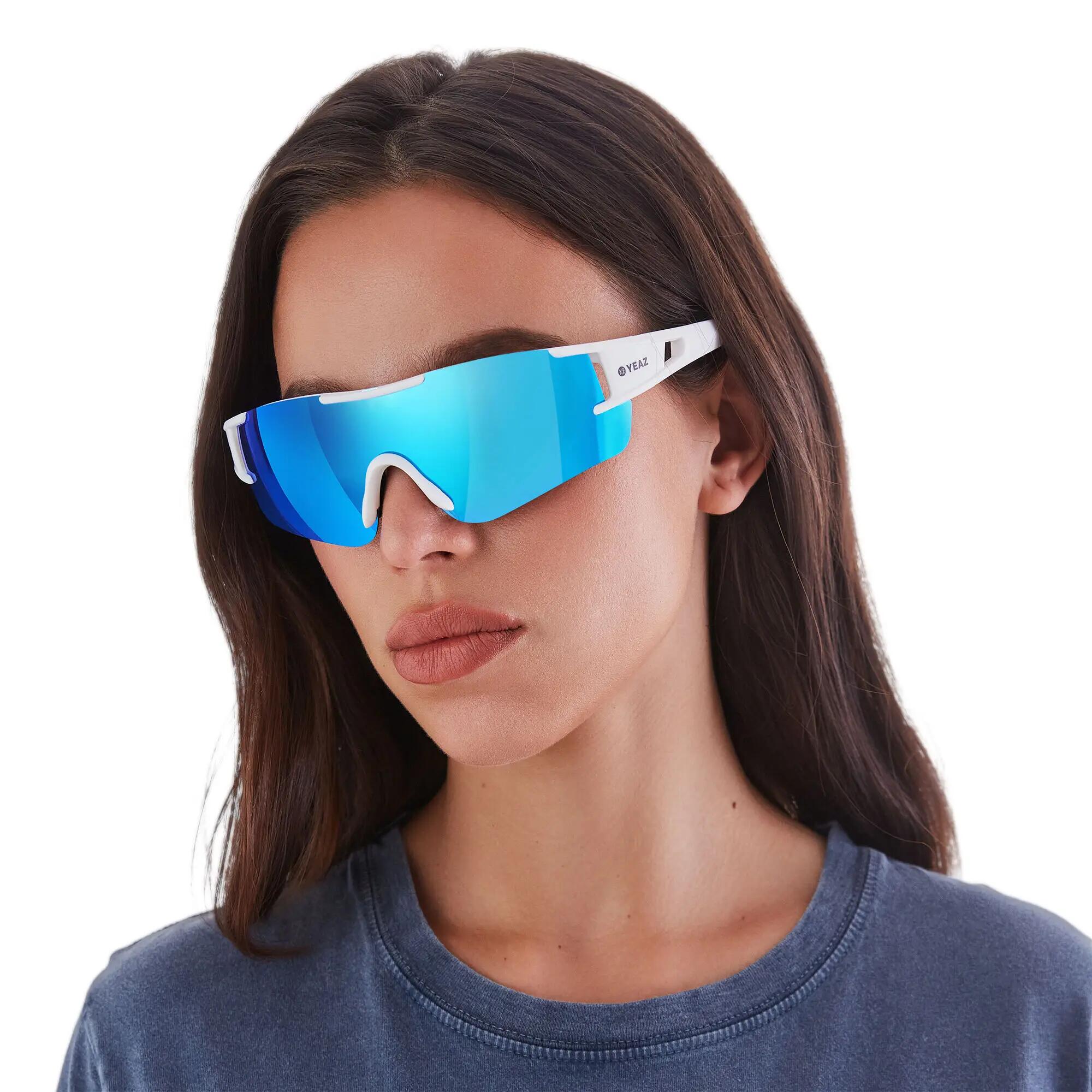 YEAZ Occhiali da sole sportivi Bianco/Blu brillante SUNBLOW 3/5