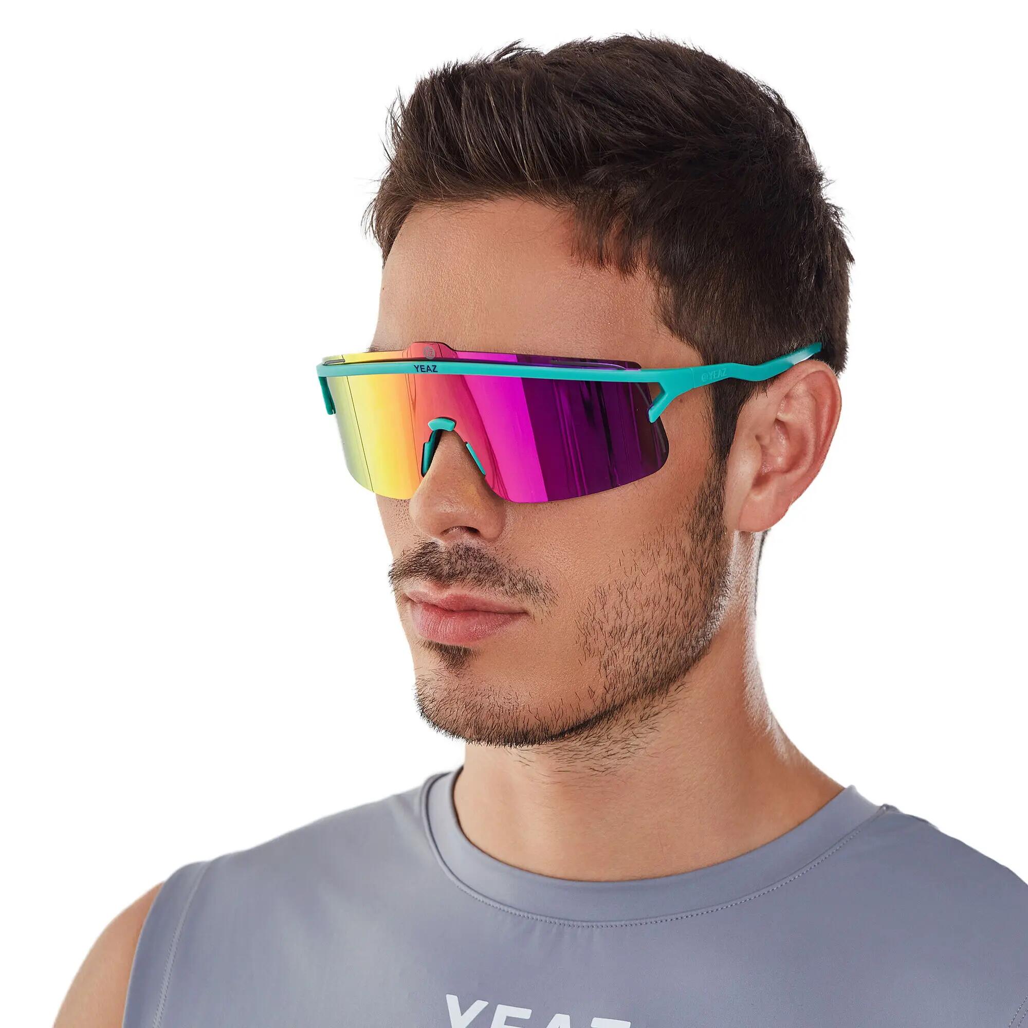 YEAZ Occhiali da sole sportivi nero/oro rosa SUNSHADE 2/6