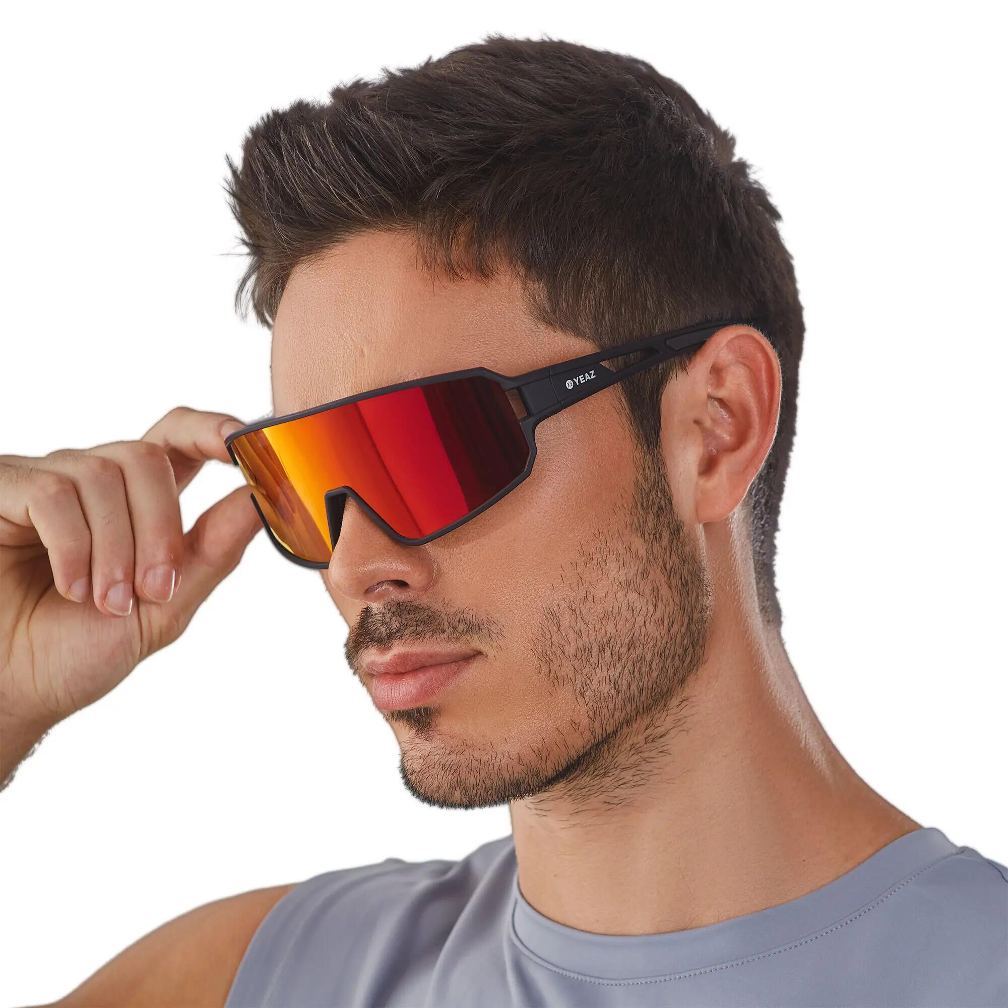 YEAZ Occhiali da sole sportivi nero/rosso SUNWAVE 2/5