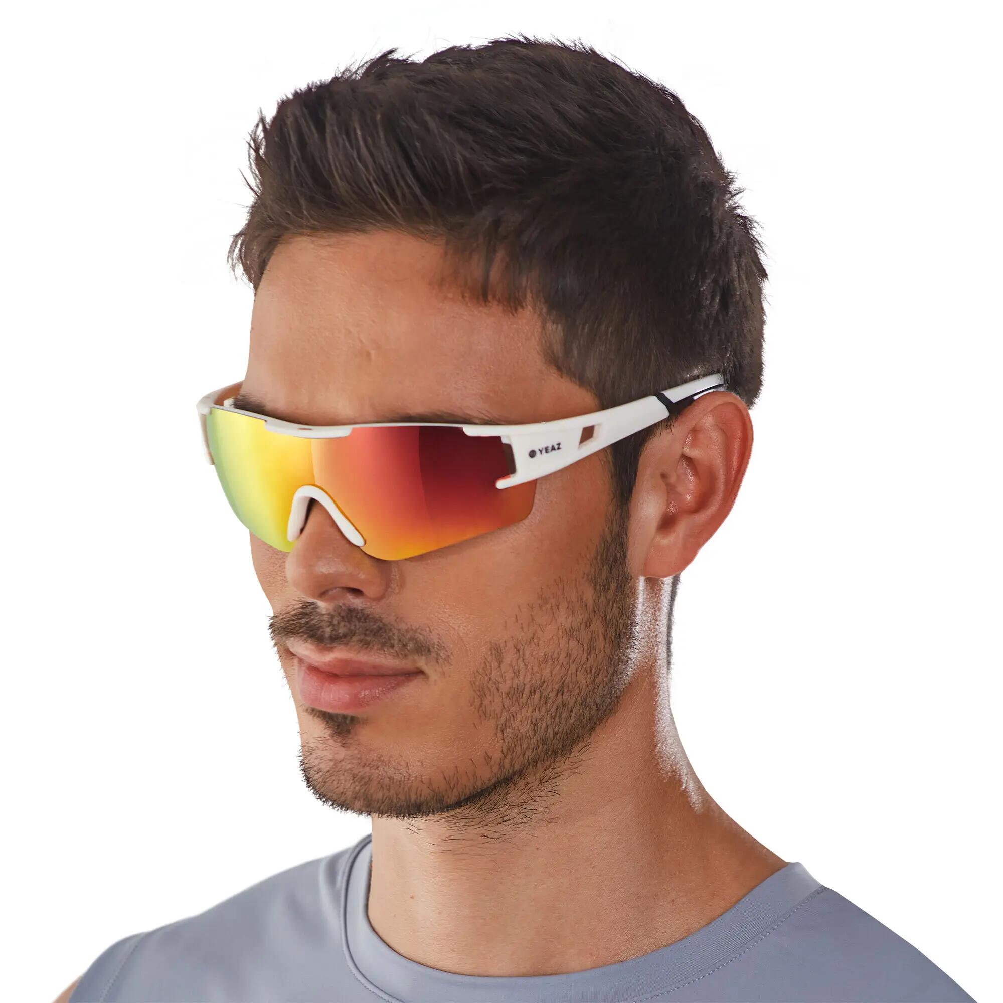 YEAZ Occhiali da sole sportivi crema bianco/rosa SUNBLOW 2/5