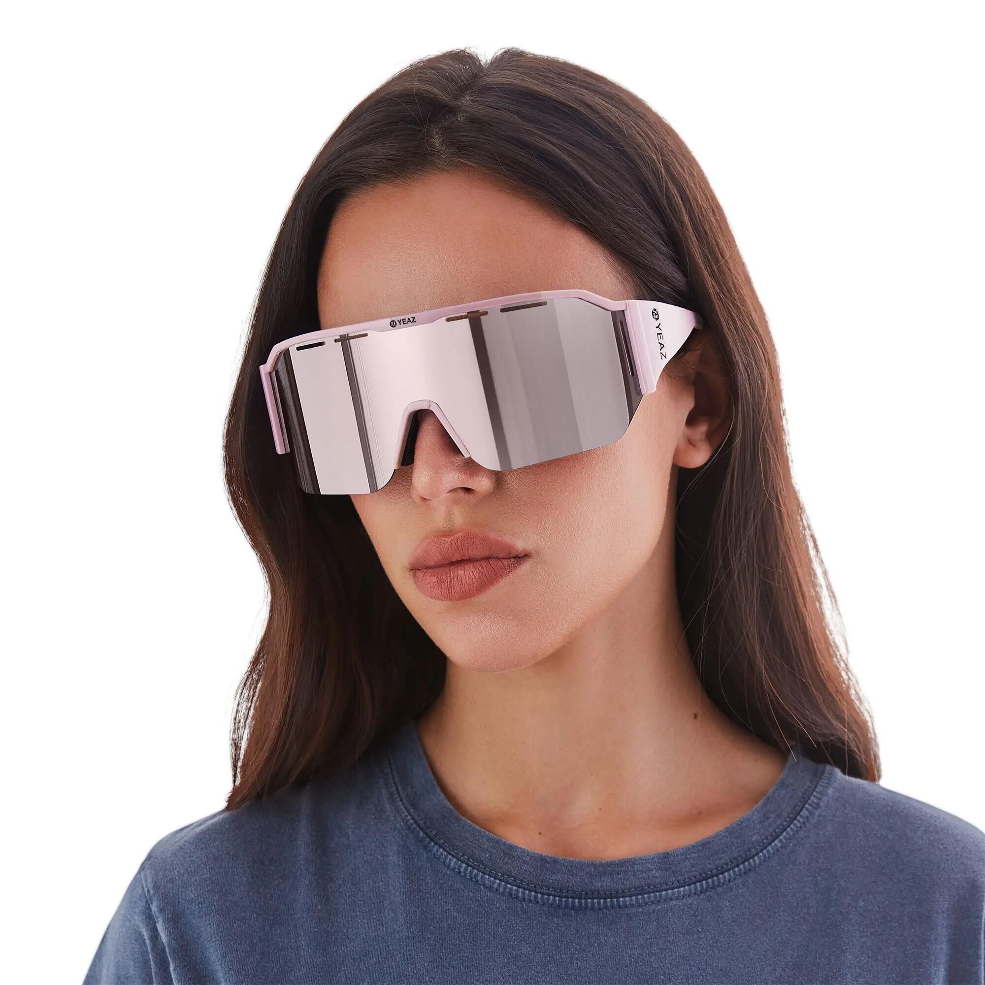 YEAZ Occhiali da sole sportivi verde/argento SUNVIBE 3/6