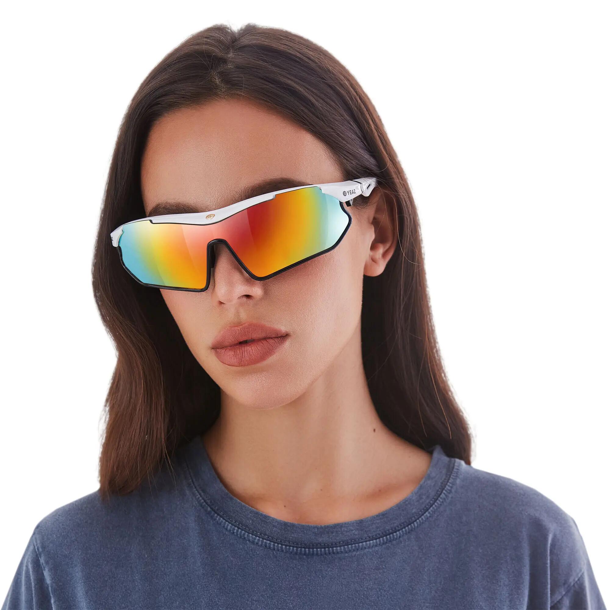 YEAZ Occhiali da sole sportivi bianco/nero/rosso SUNRAY 3/5