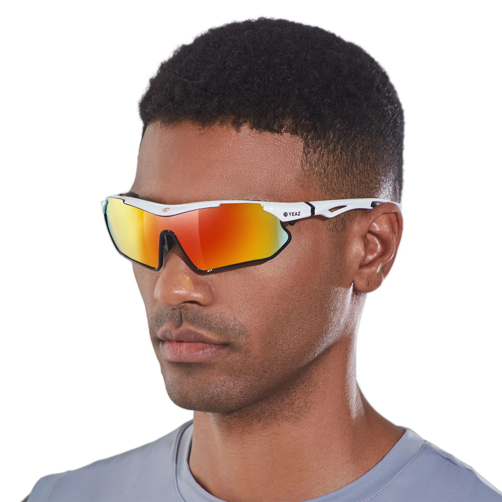 YEAZ Occhiali da sole sportivi bianco/nero/rosso SUNRAY 2/5