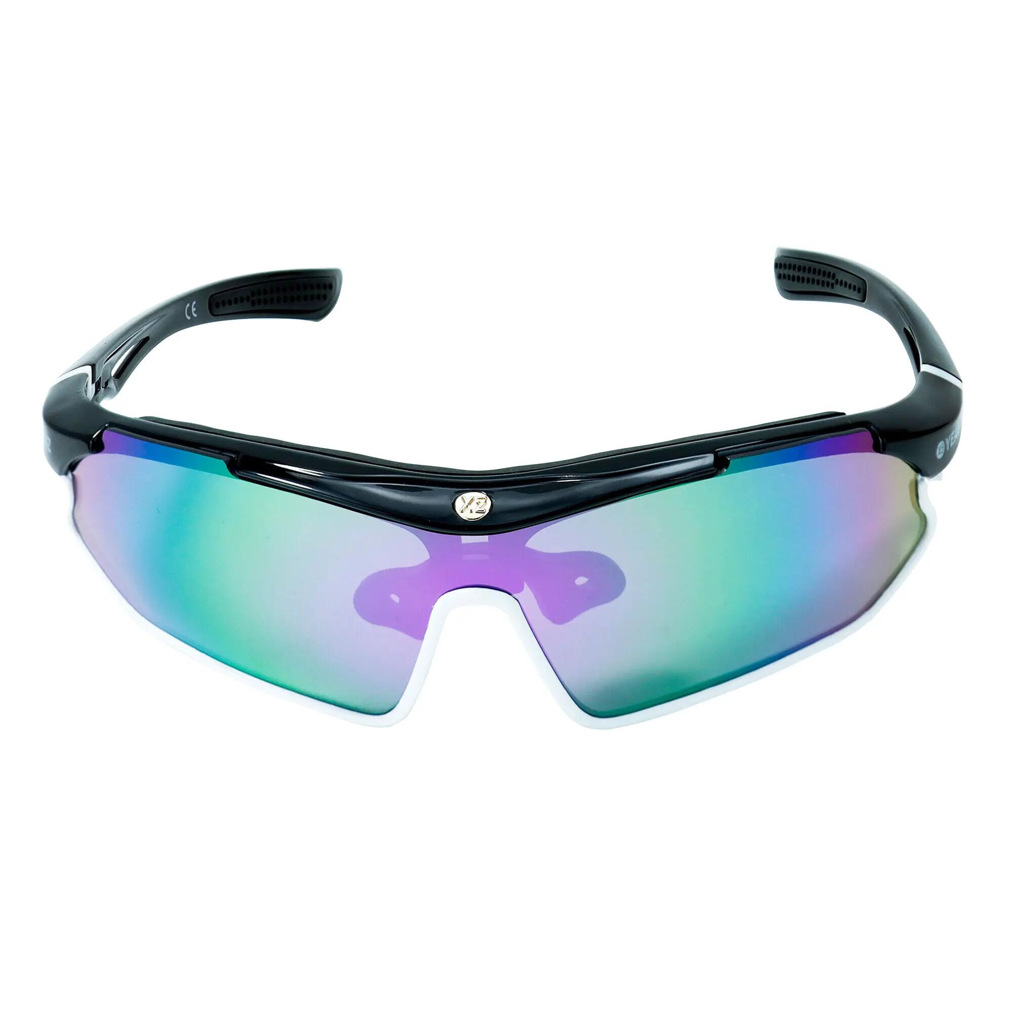 YEAZ Occhiali da sole sportivi nero/bianco/viola SUNRAY 4/5
