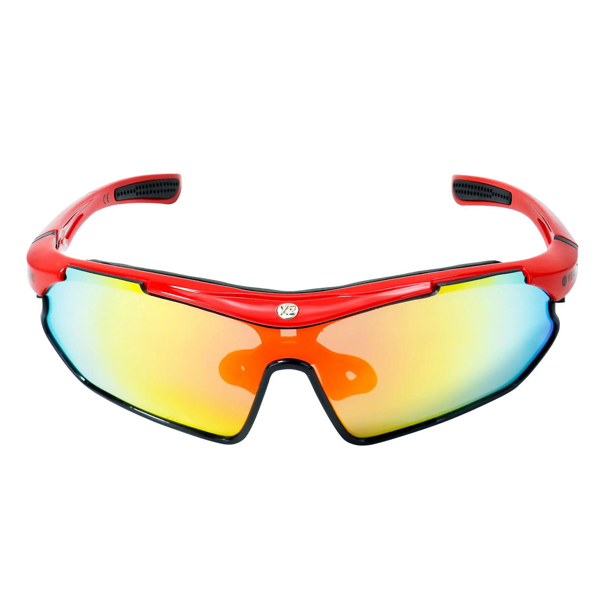 YEAZ Occhiali da sole sportivi rosso/nero/rosso SUNRAY 4/5