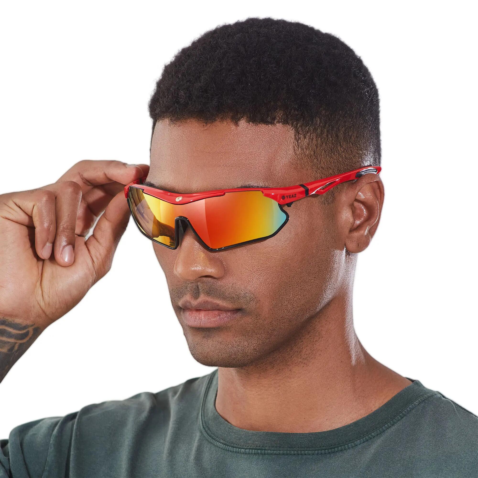 YEAZ Occhiali da sole sportivi rosso/nero/rosso SUNRAY 2/5