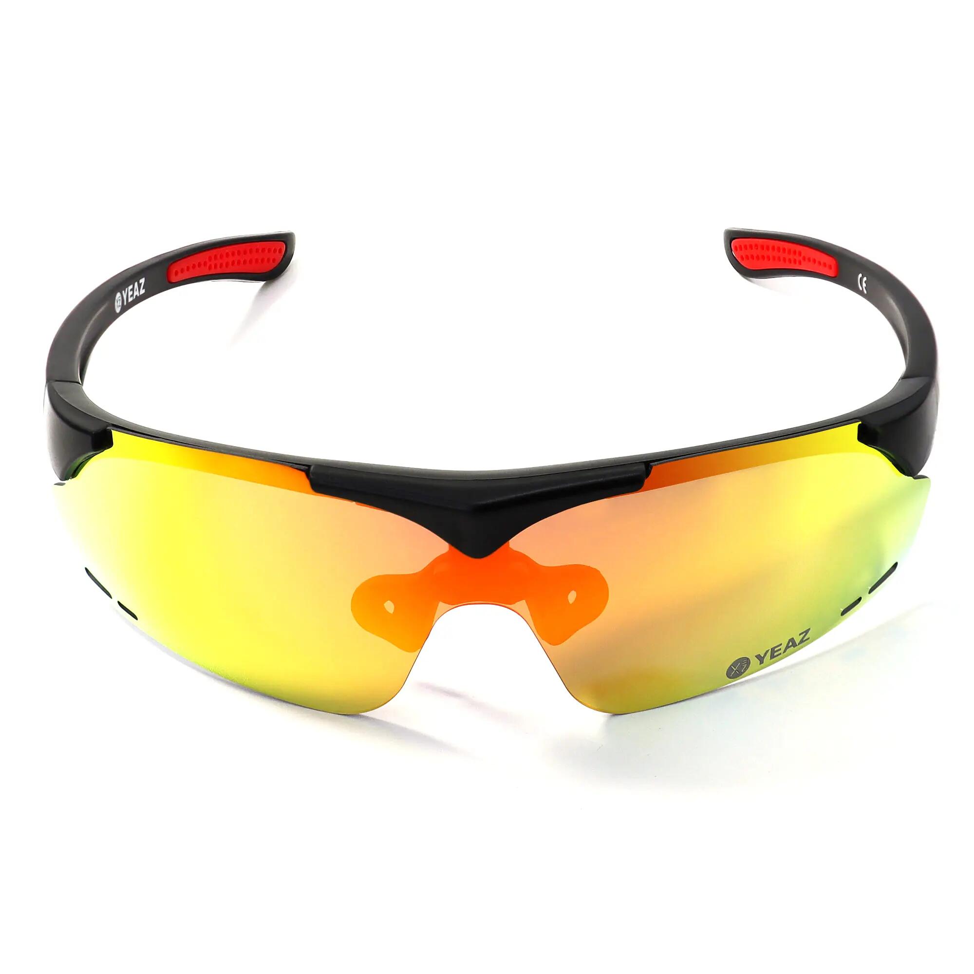 YEAZ Occhiali da sole Magnet Sports Nero opaco / Rosso pieno Revo SUNUP 4/6