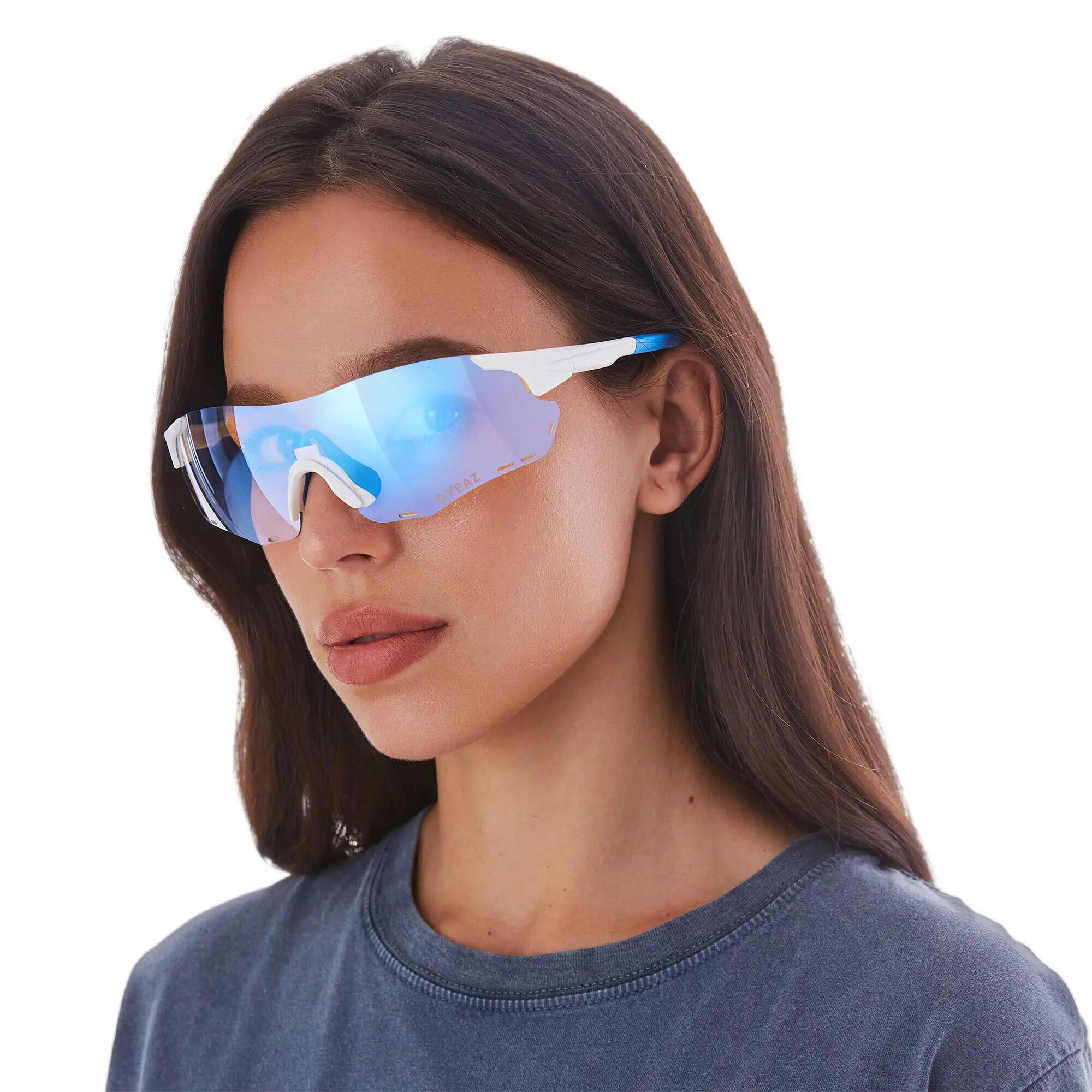 YEAZ Occhiali da sole sportivi bianco/rosso SUNELATION 3/6