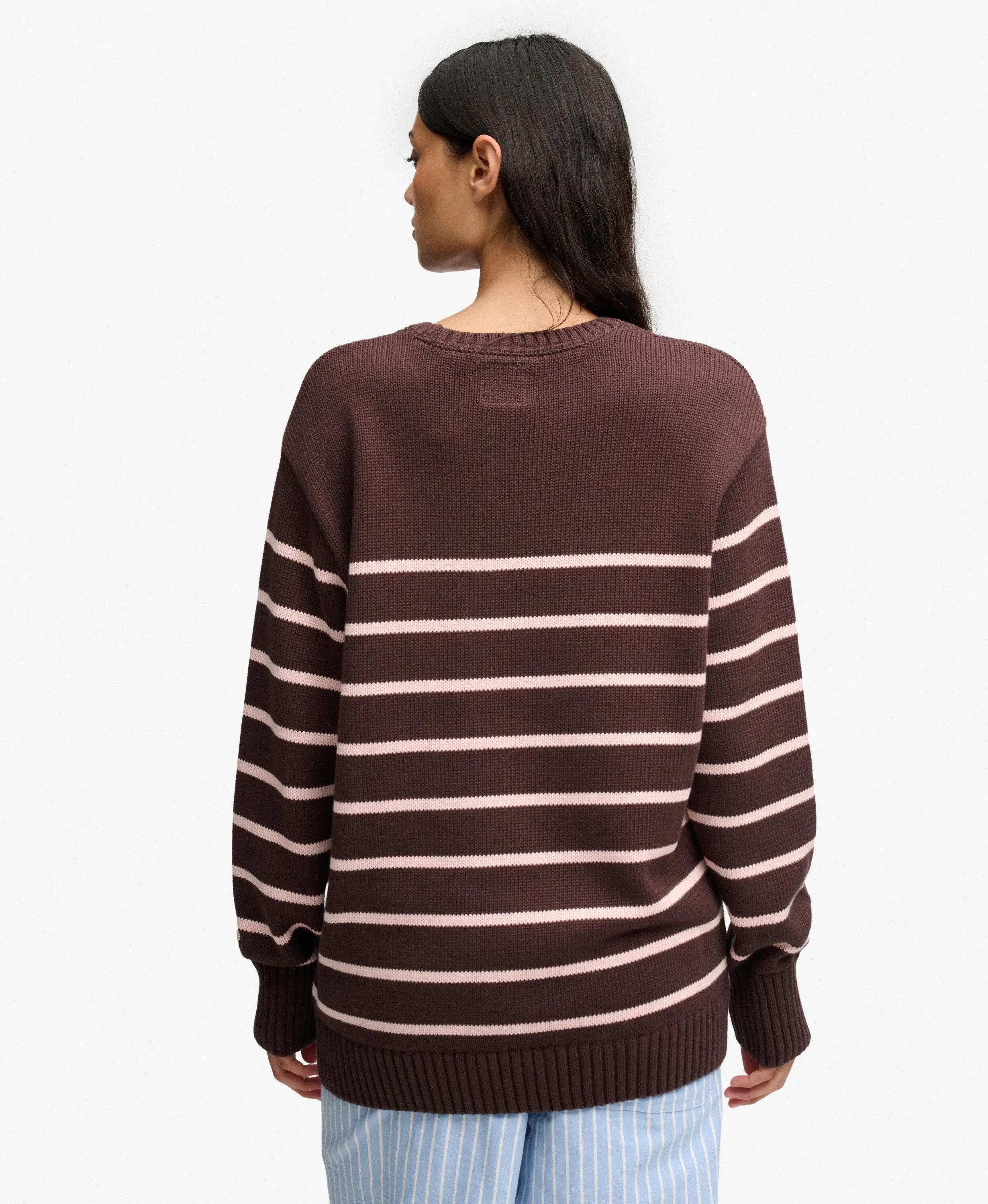 Pullover riscado oversized mulher Superdry 5/5