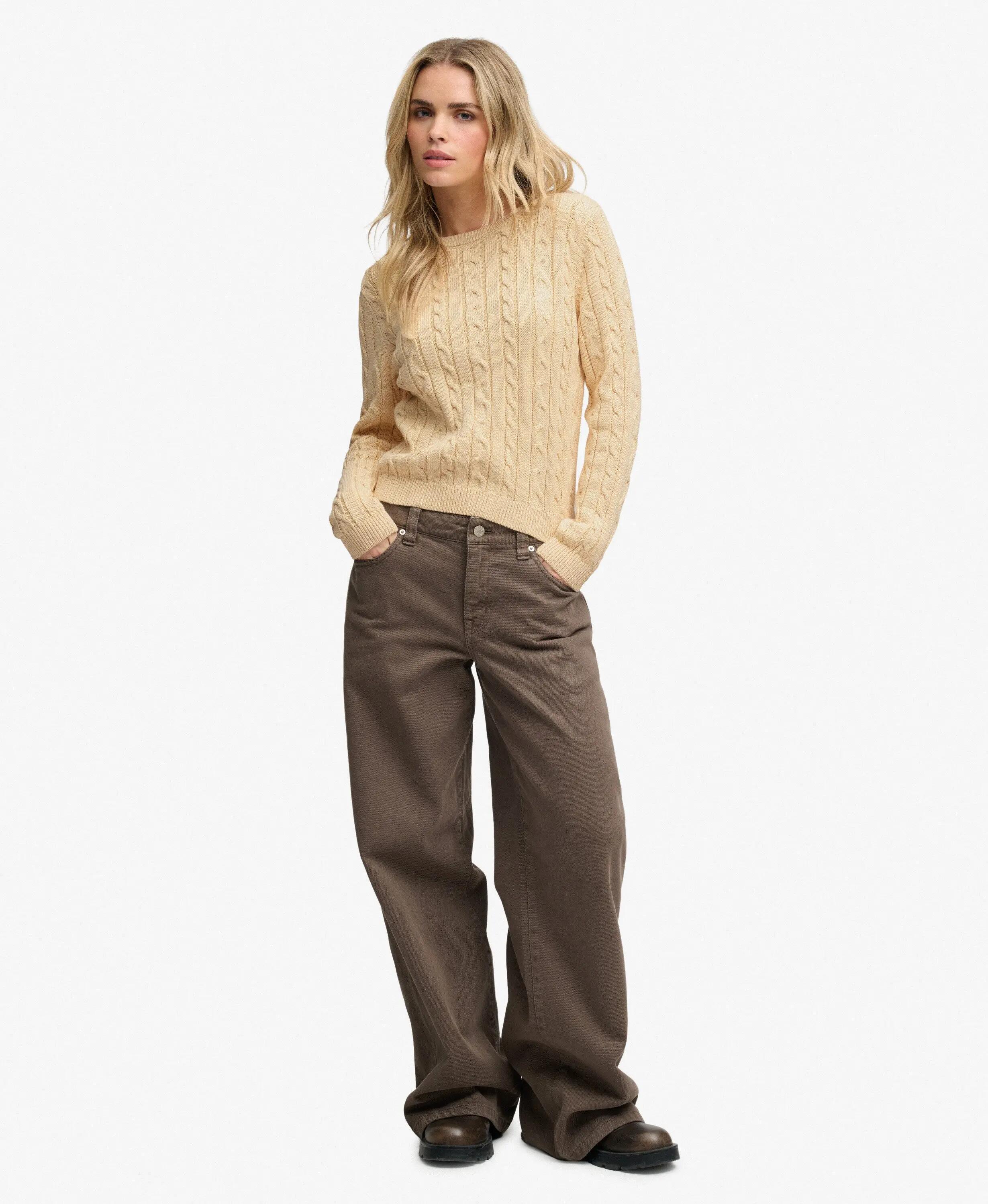Damen-Pullover mit Zopfmuster Superdry Essentials SD&CO 3/7