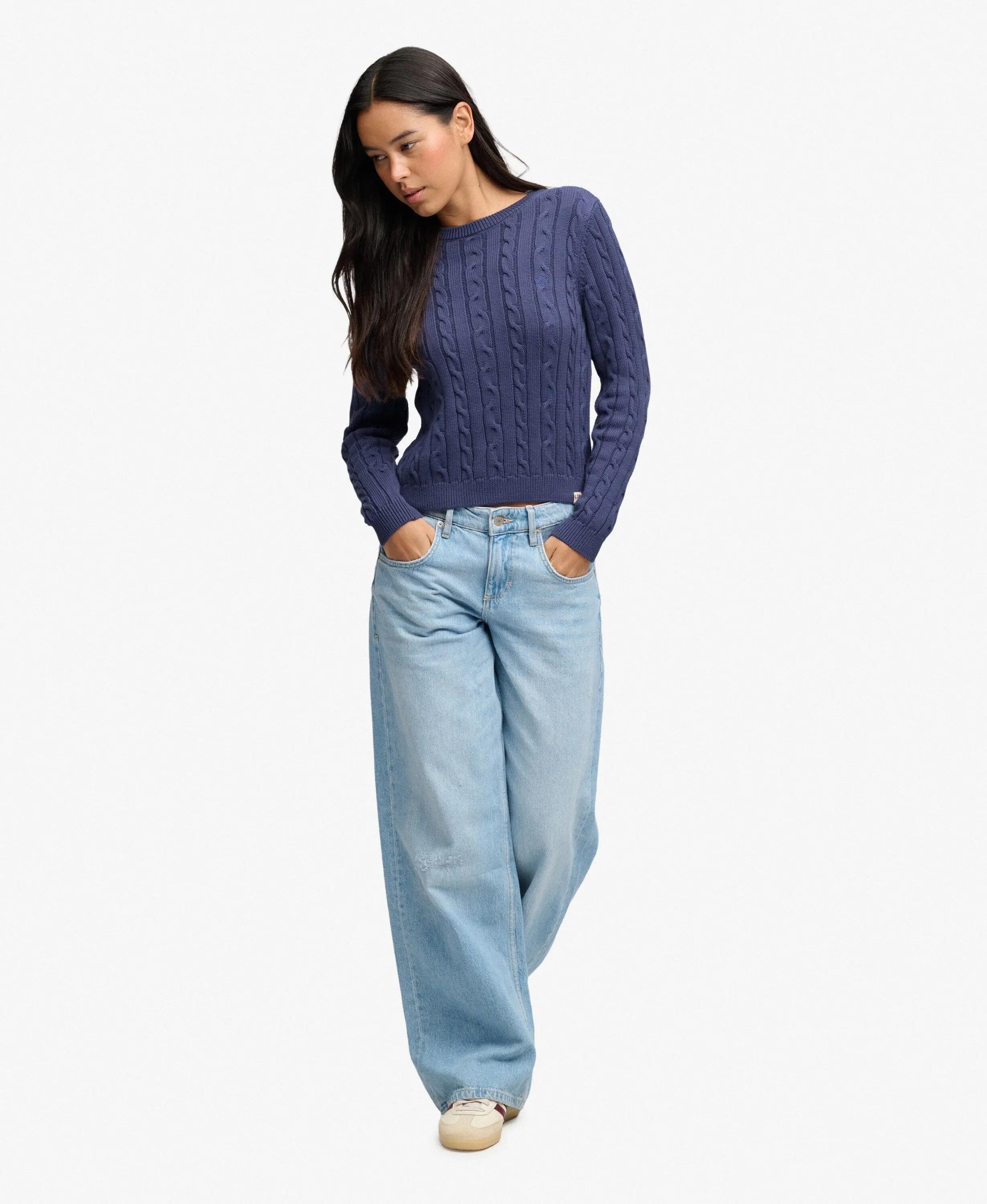 Csavart kötött pulóver női Superdry Essentials SD&CO 3/7