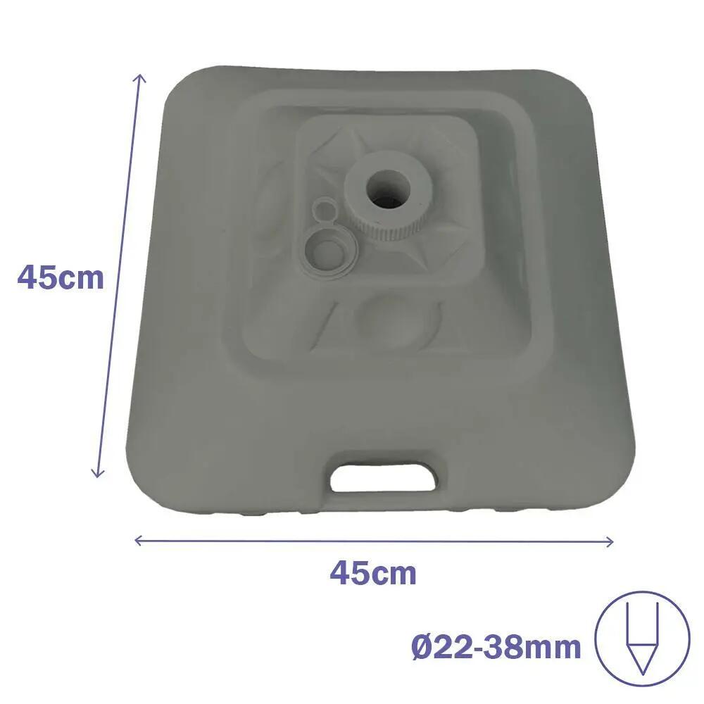 Base de Sombrilla Cuadrada 30L para Jardín y Terraza 2/4