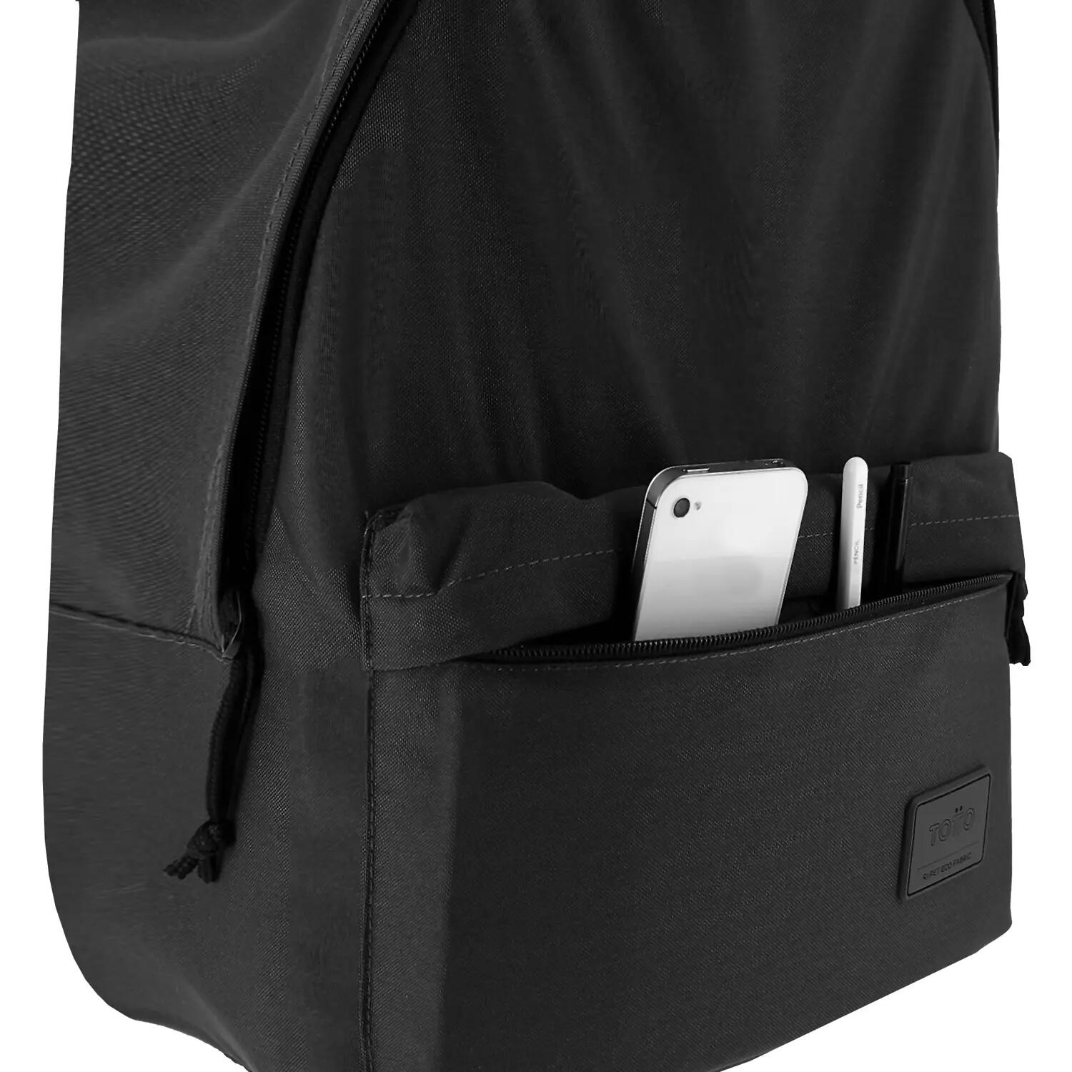 Totto Pack mochila + estuche Kalex Negro/Black Poliéster 32 x 40 x 13 cm 5/5