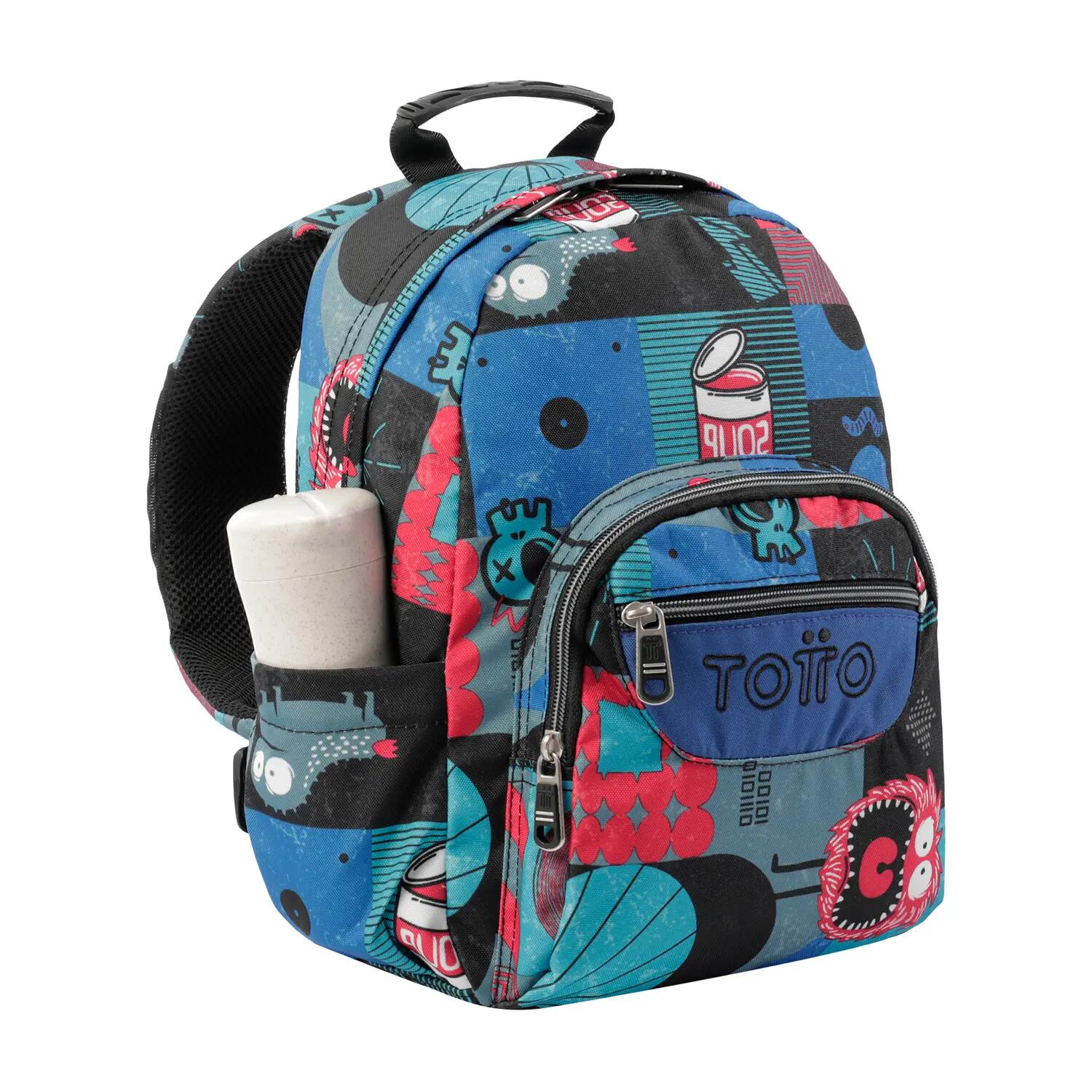 Totto Mochila escolar Tempera Cyber monstruos Poliéster 27 x36.5 x12 cm 5/5