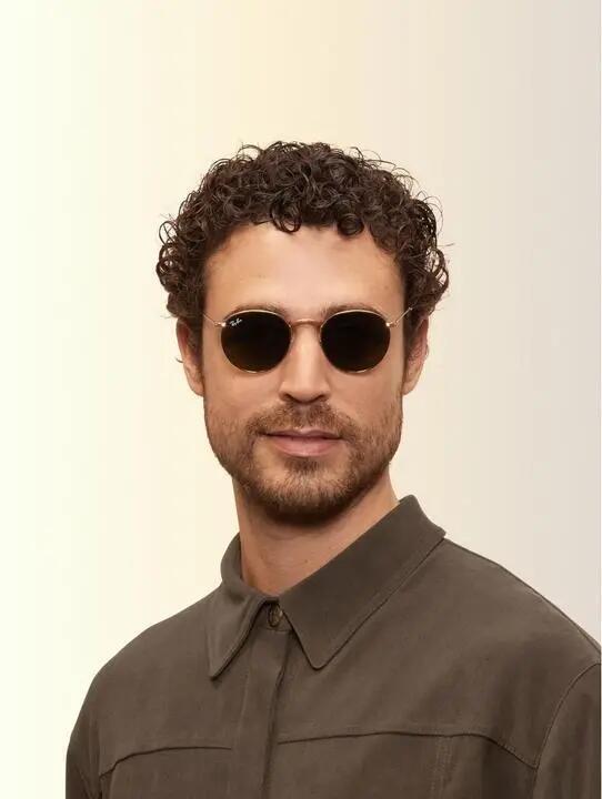 Sonnenbrille Erwachsene Round Metal 7/15