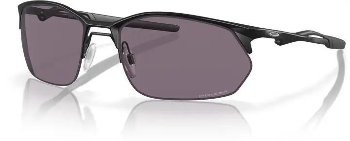 Oakley Rectangle Mens Satin Black Prizm Grey Sunglasses 8/14