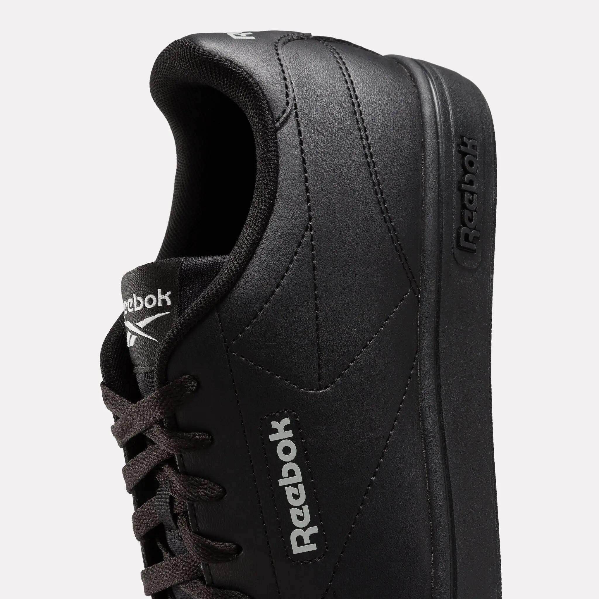 Zapatillas Deportivas de Cuero Court Clean para Hombre Negro 7/7