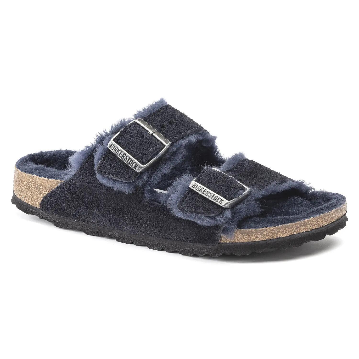 BIRKENSTOCK Arizona VL Shearling Midnight Sandalen Smal (1020583) 7/8