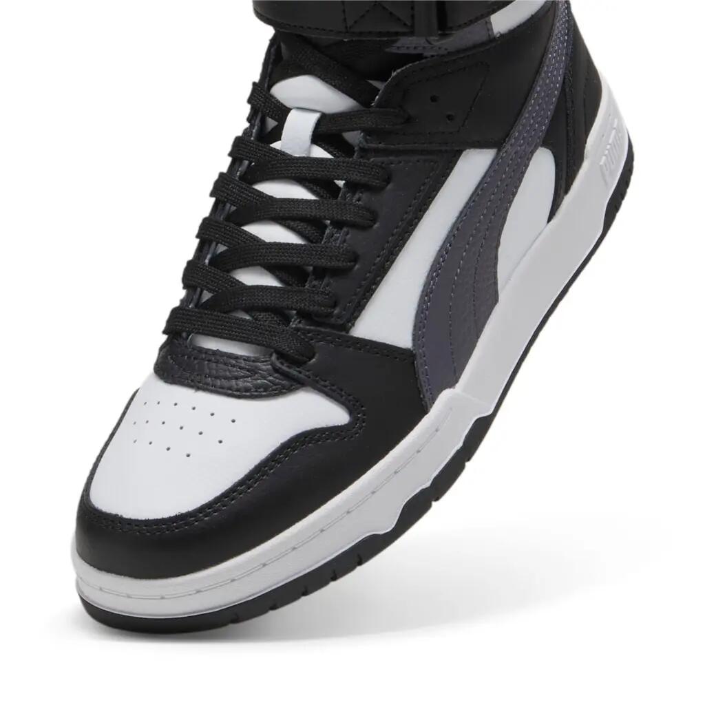 Scarpe Sportive Pelle ScamosciataUomo Puma RBD Game Bianco Nero 5/8