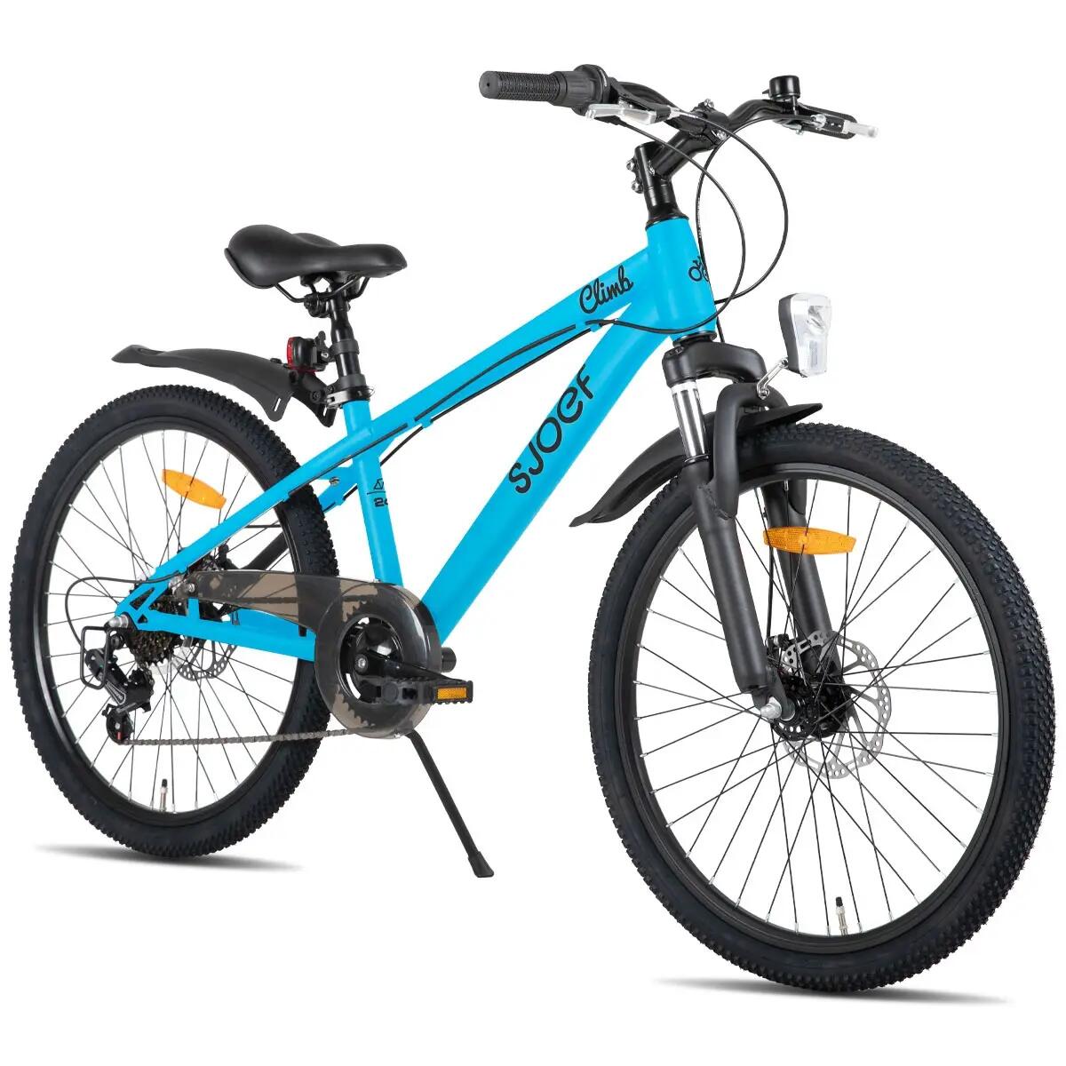 Climb Mountainbike Jongens 24 inch - 8-12 Jaar - 6V & Schijfrem – Blauw 2/8