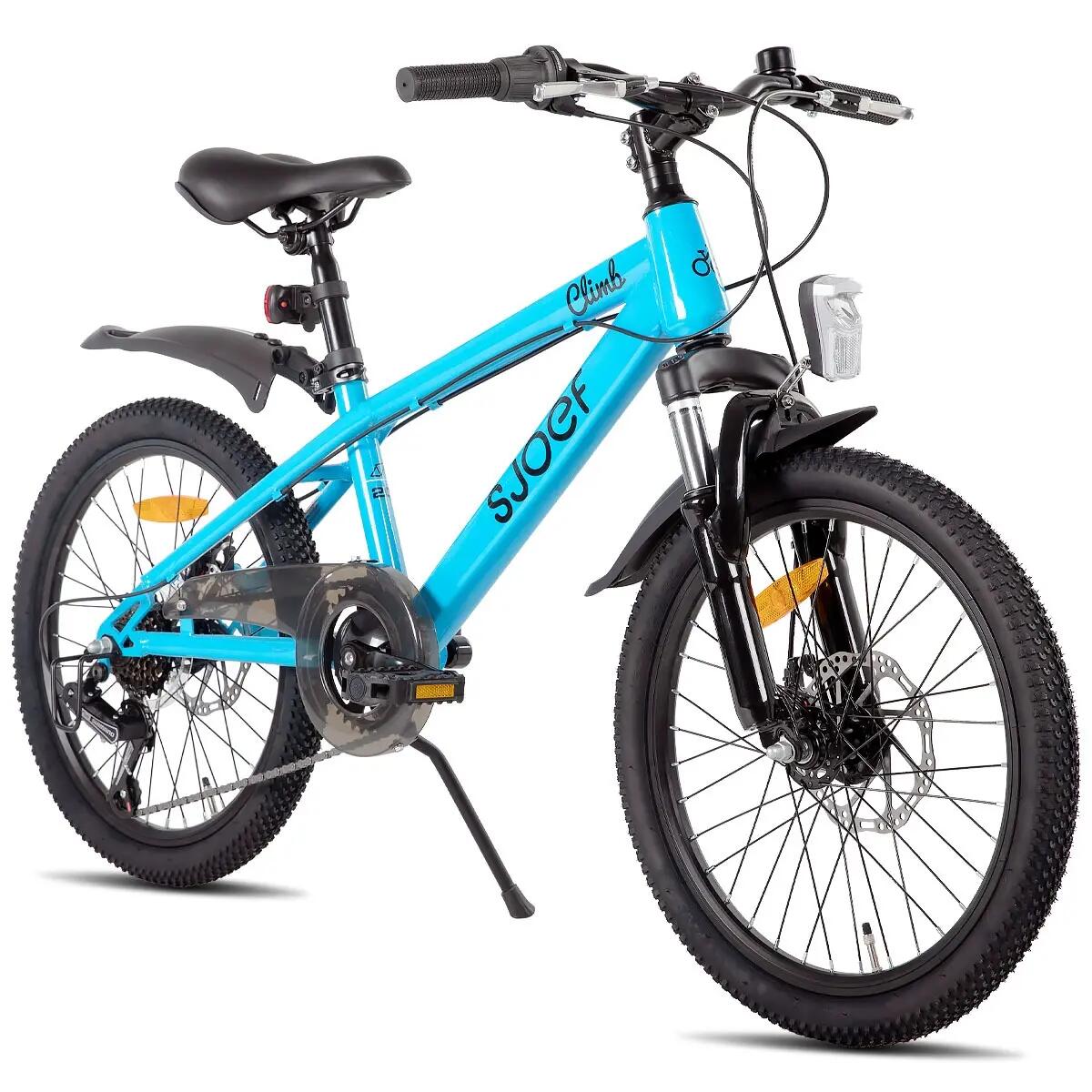 Climb Mountainbike Jongens 22 inch - 7-9 Jaar - 6V & Schijfrem – Blauw 2/12