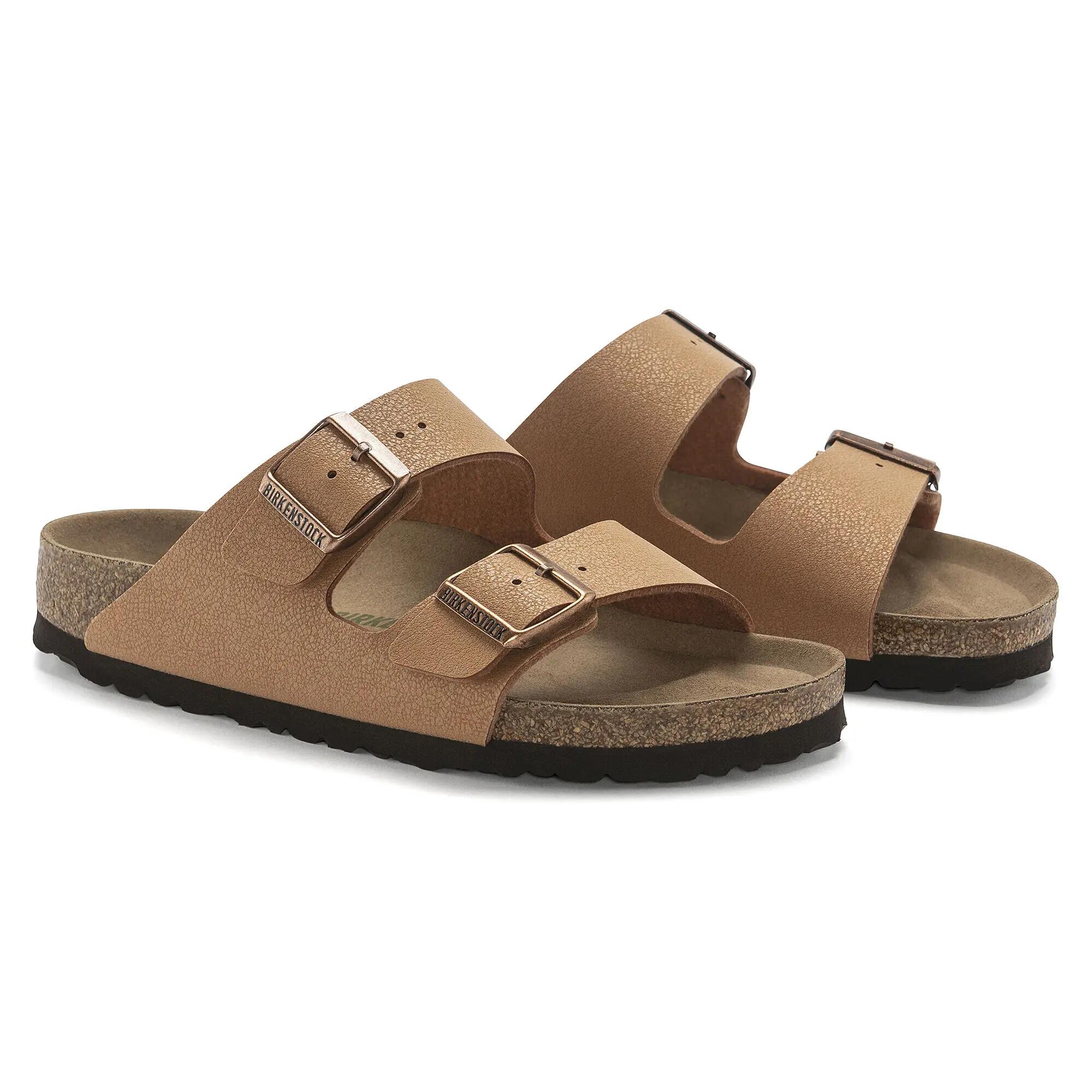 Unisex sandály Birkenstock Arizona Vegan Birkibuc 1025046 hnědé 10/12