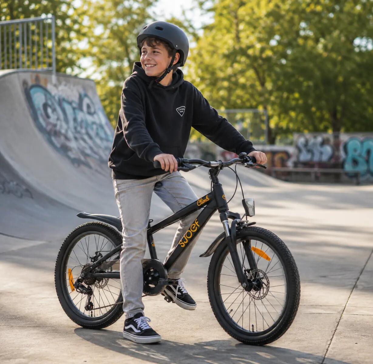Climb Mountainbike Jongens 22 inch - 7-9 Jaar - 6V & Schijfrem – Zwart 3/12