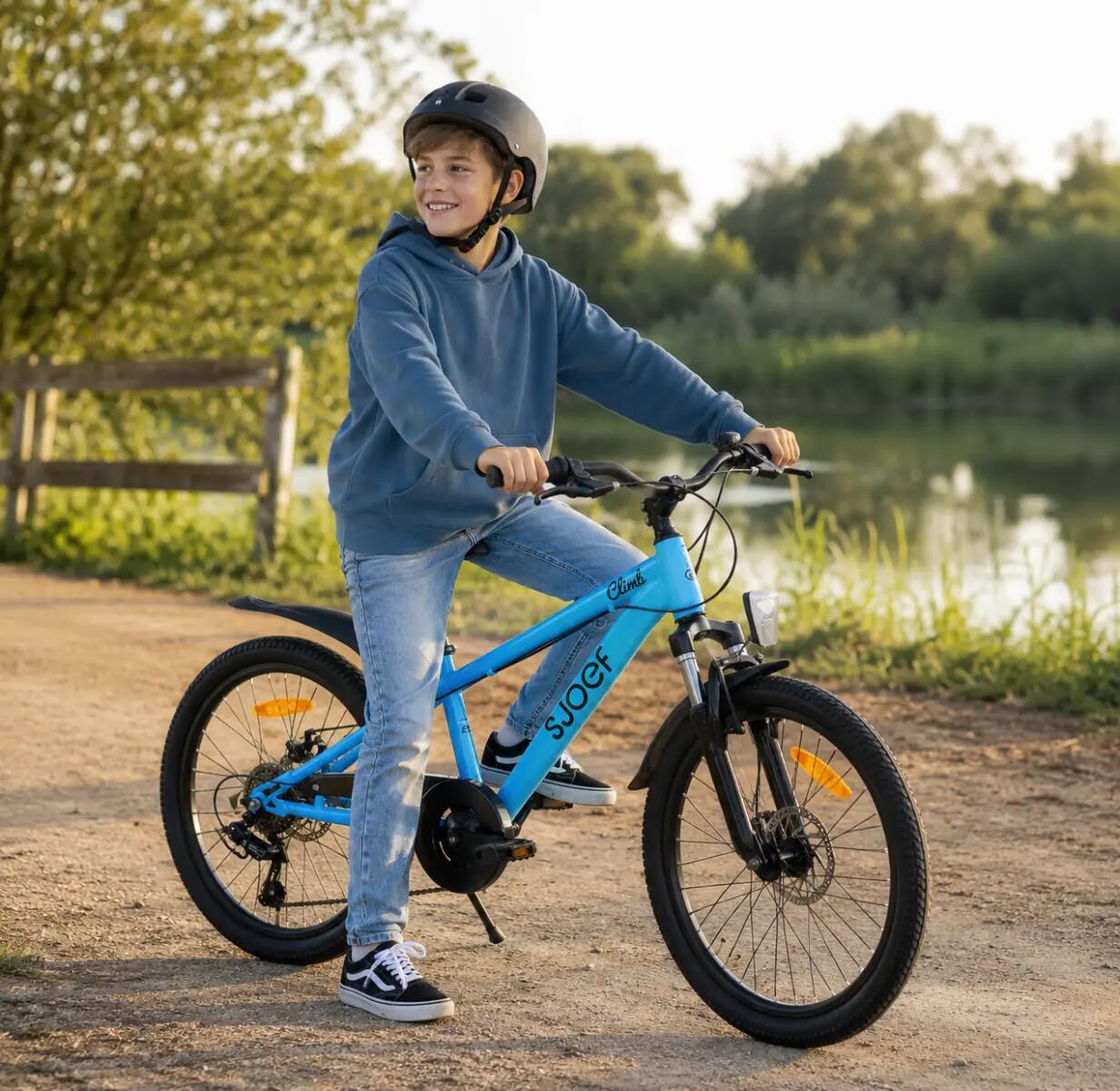 Climb Mountainbike Jongens 22 inch - 7-9 Jaar - 6V & Schijfrem – Blauw 3/12