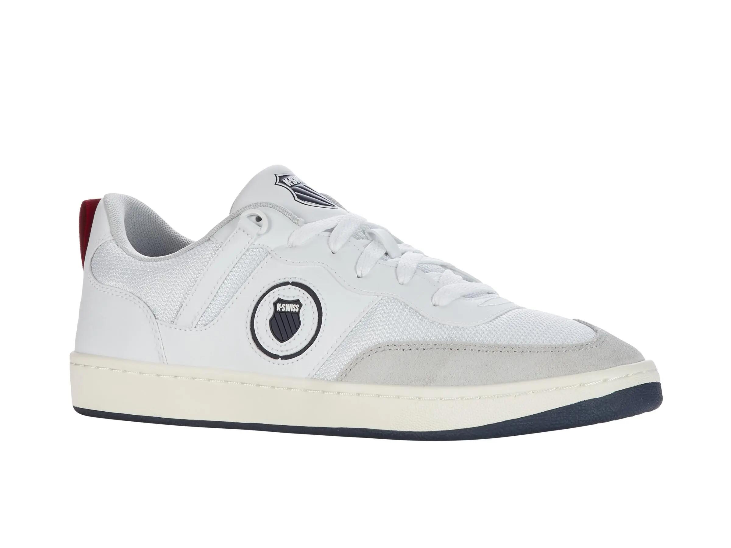 K-SWISS K-Varsity weiße low Sneakers mit Schnürung, runder Zehenpartie 5/10