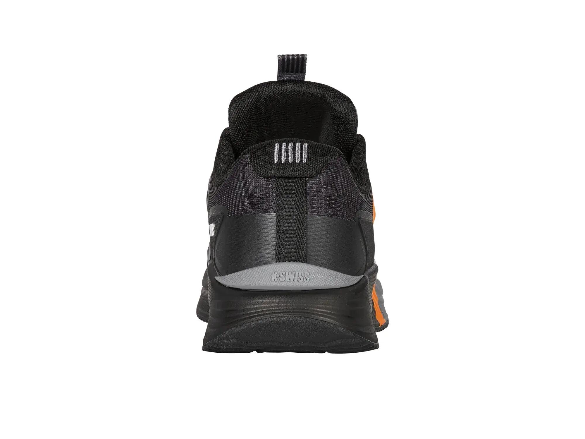 K-SWISS heren hardloopschoenen, grijs-zwart met papaya-accenten 7/7