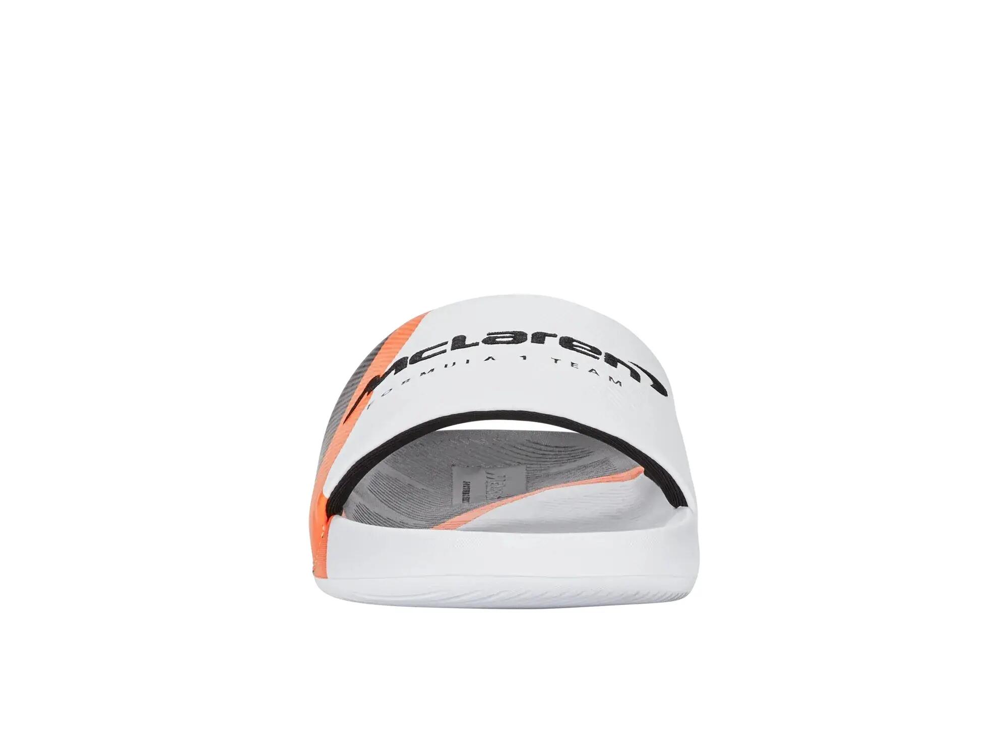 K-SWISS SLIDE SNDL X McLaren sandales hommes, blanc/noir/papaye 6/7