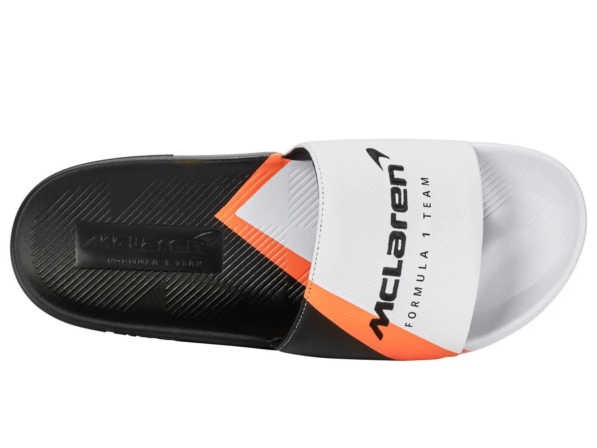 K-SWISS SLIDE SNDL X McLaren sandales hommes, blanc/noir/papaye 5/7