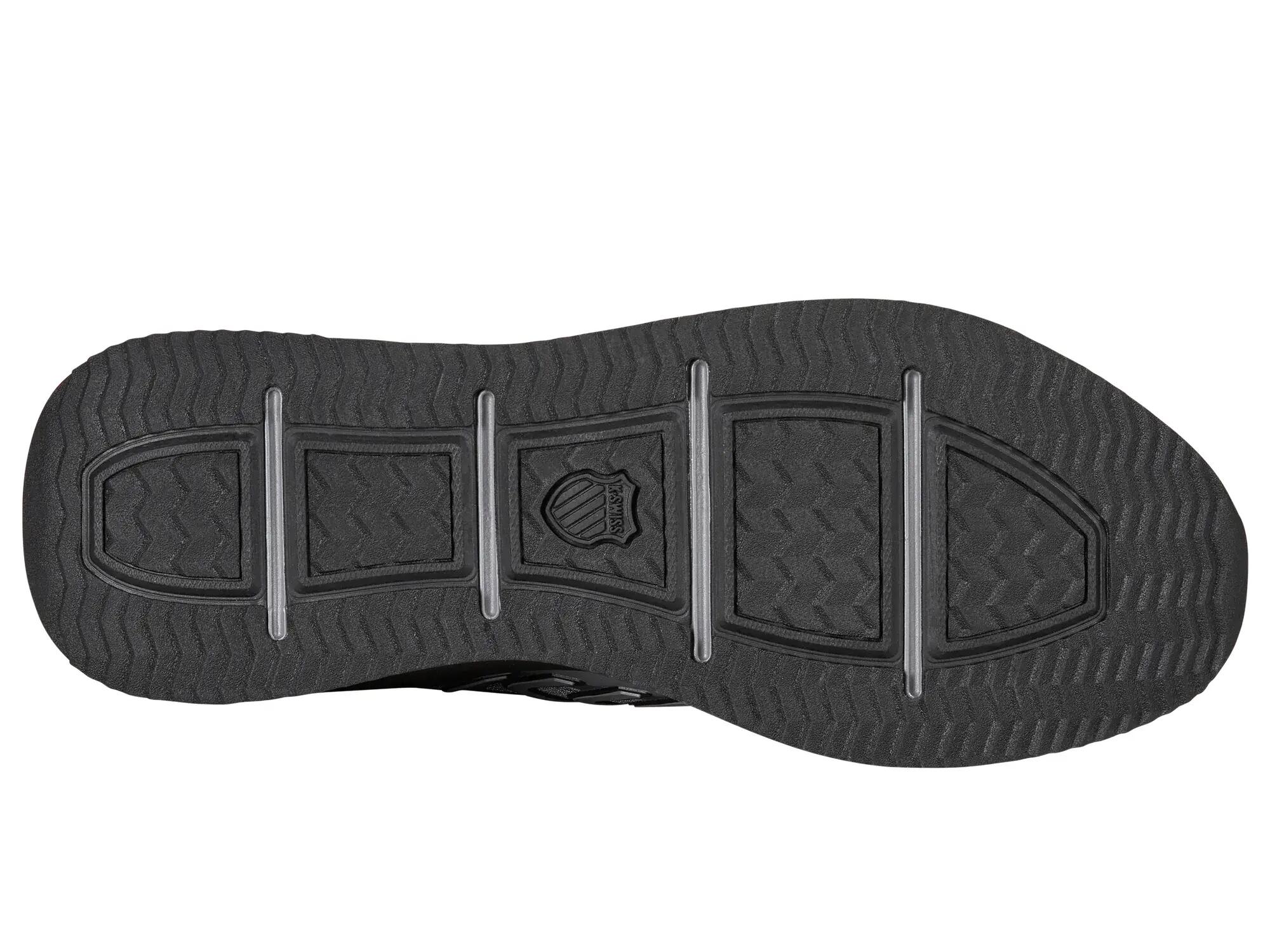 K-SWISS heren hardloopschoenen, grijs-zwart met papaya-accenten 5/7