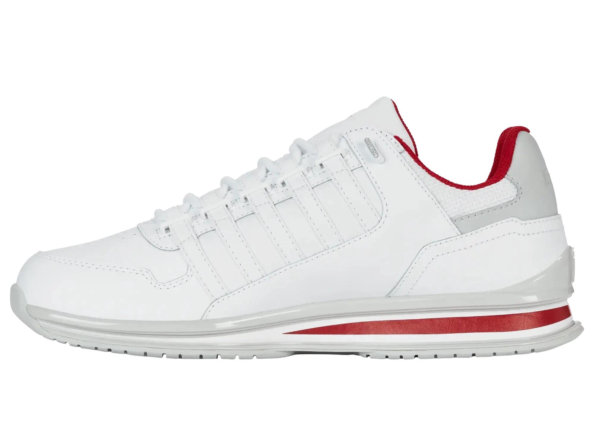 Chaussures confort K-SWISS blanches avec détails Samba/Gris-Violet, lacets 6/7