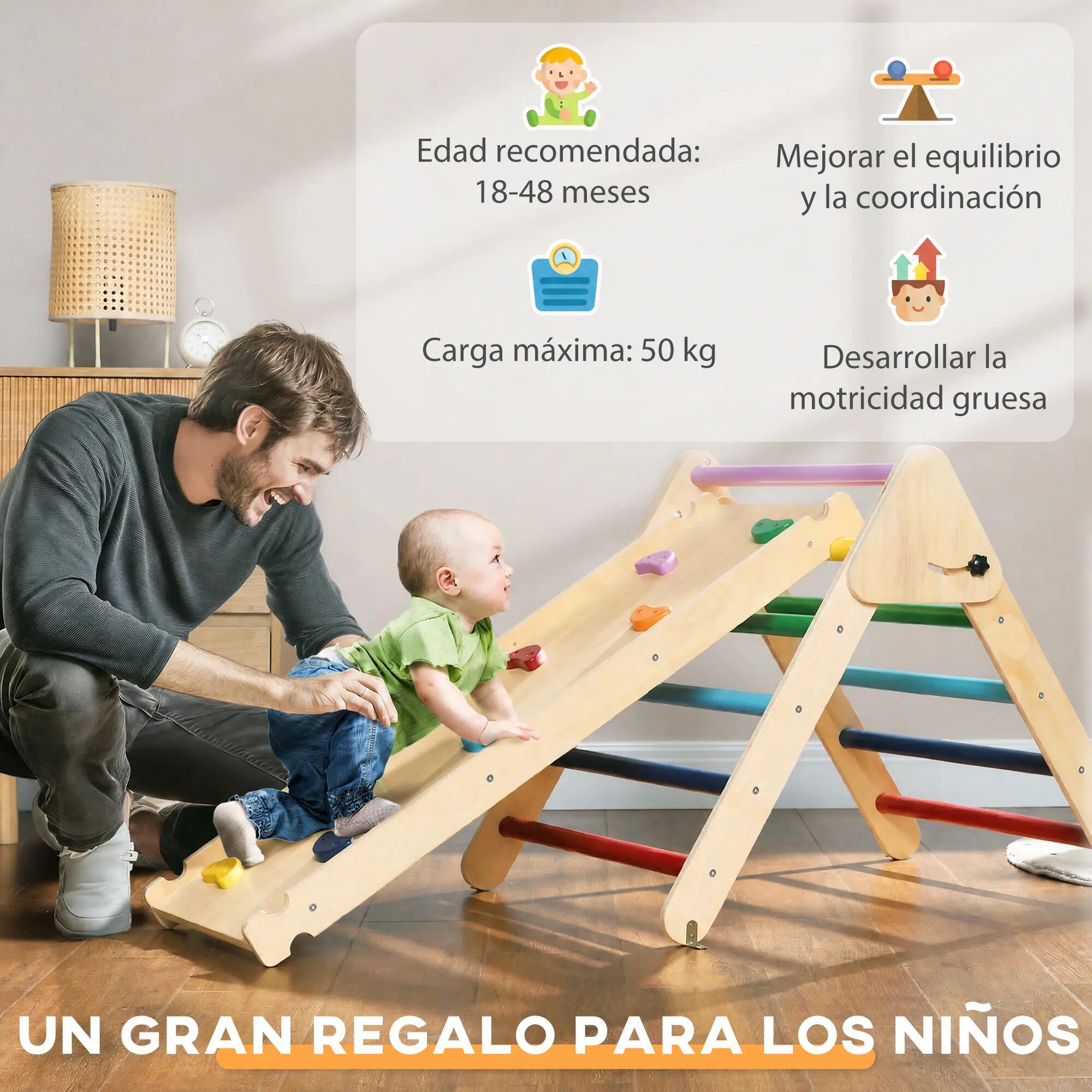 Escalada para Niños AIYAPLAY 147x64.5x63 cm Multicolor 4/8