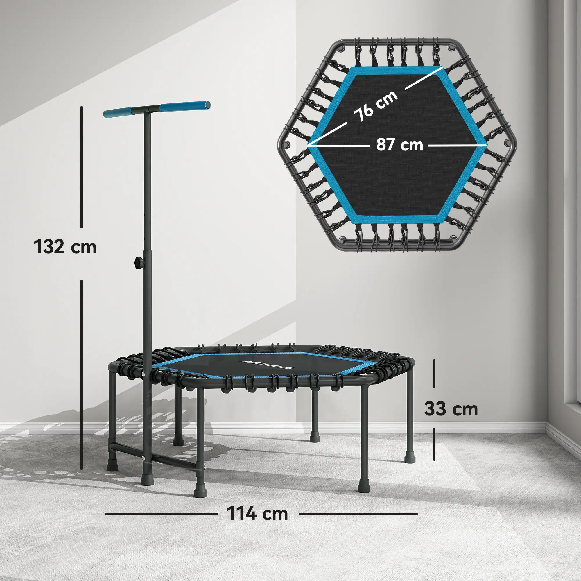Trampolim de fitness 114x114x132 cm azul SPORTNOW 3/7