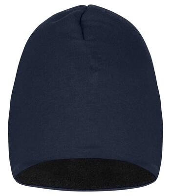 clique Baily berretto in cotone con fodera in pile — leggero e comodo – navy