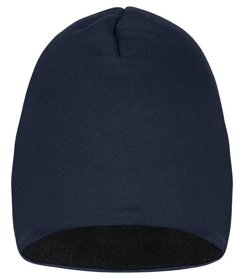 clique Baily berretto in cotone con fodera in pile — leggero e comodo – navy