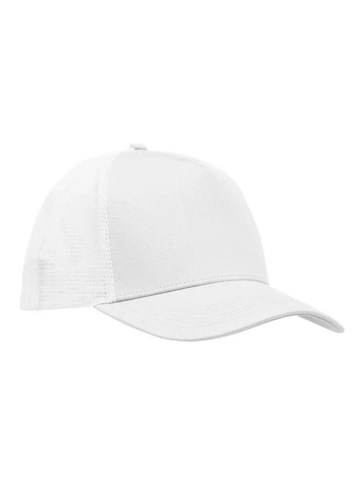 clique Trucker Cap in twill di cotone e rete polyester – White/White 4/5