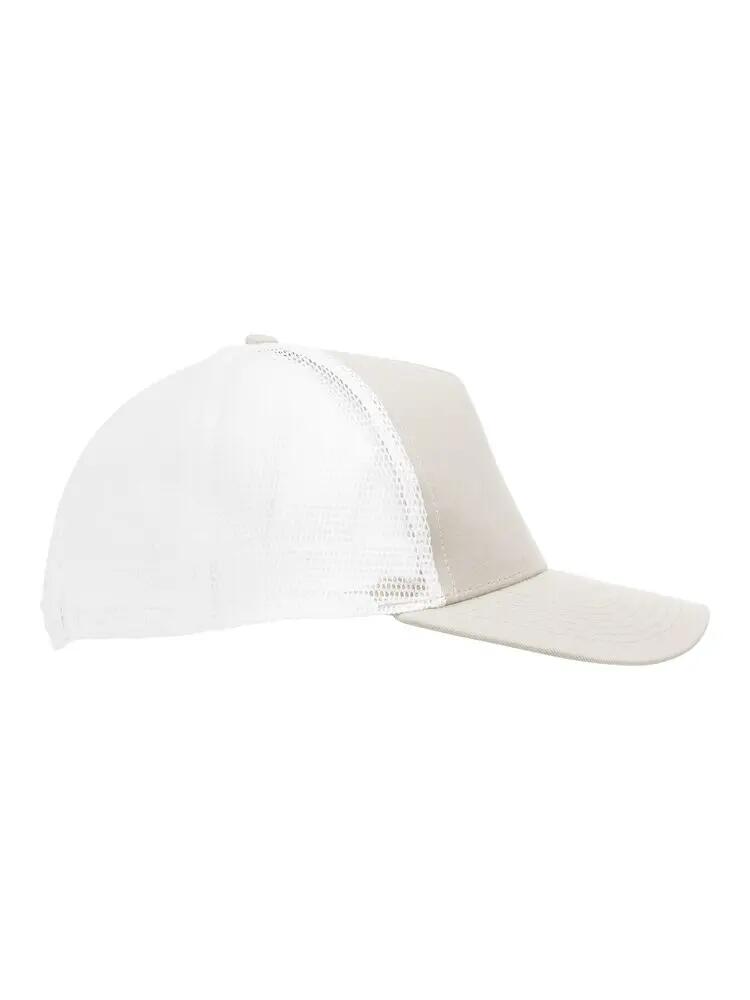clique Trucker Cap in twill di cotone spazzolato e rete – Stone 3/5