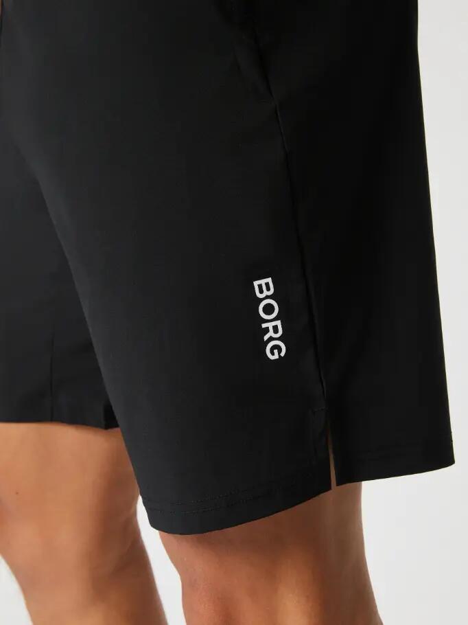 bjorn_borg BORG ATHLETIC 9" SHORTS in poliestere riciclato – BLACK BEAUTY 3/4