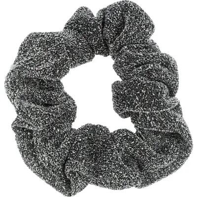 athlecia Rabia Glitter Scrunchie - Elastico glitter argento – 1015 Silver 2/4