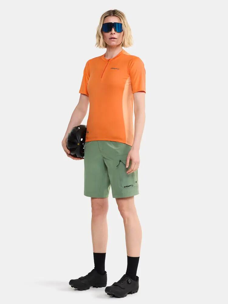 craft Offroad Xt Shorts W Pad W — calções de BTT duráveis e respiráveis – Thyme 4/7