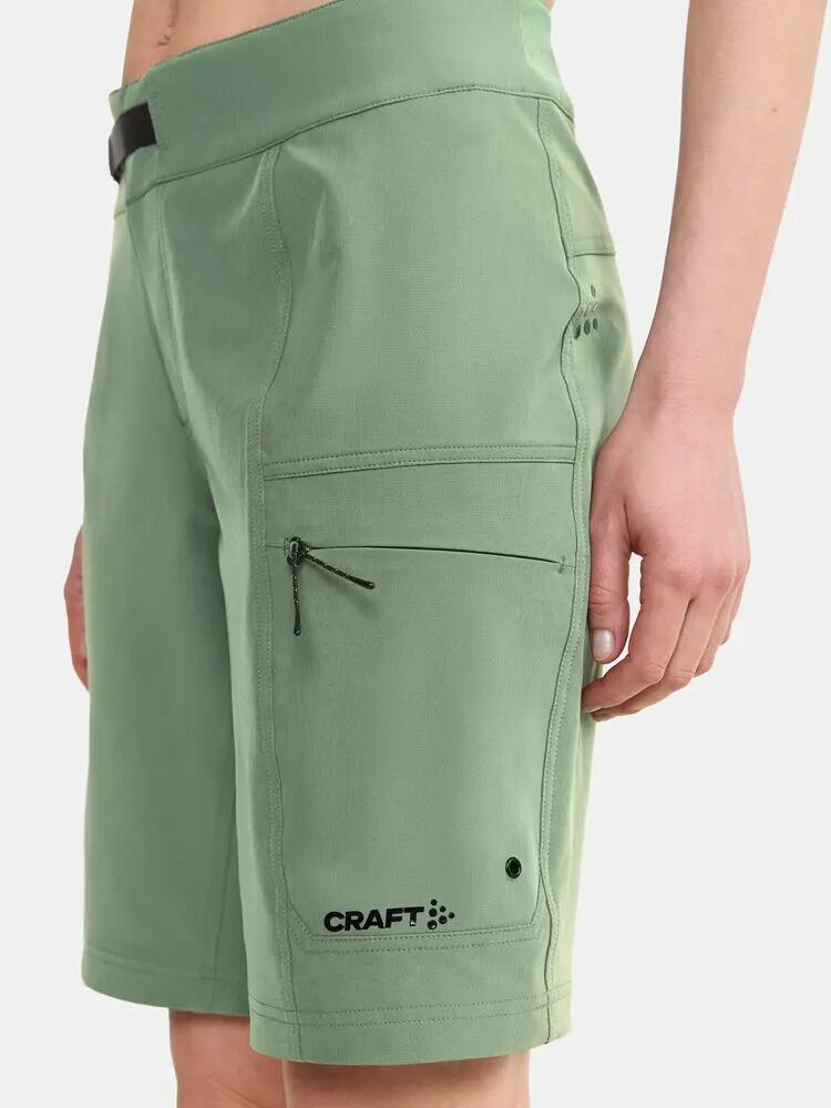 craft Offroad Xt Shorts W Pad W — calções de BTT duráveis e respiráveis – Thyme 3/7