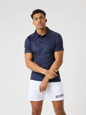Bjorn_borg borg sports polo shirt – gerecycled polyester, kleur black beauty